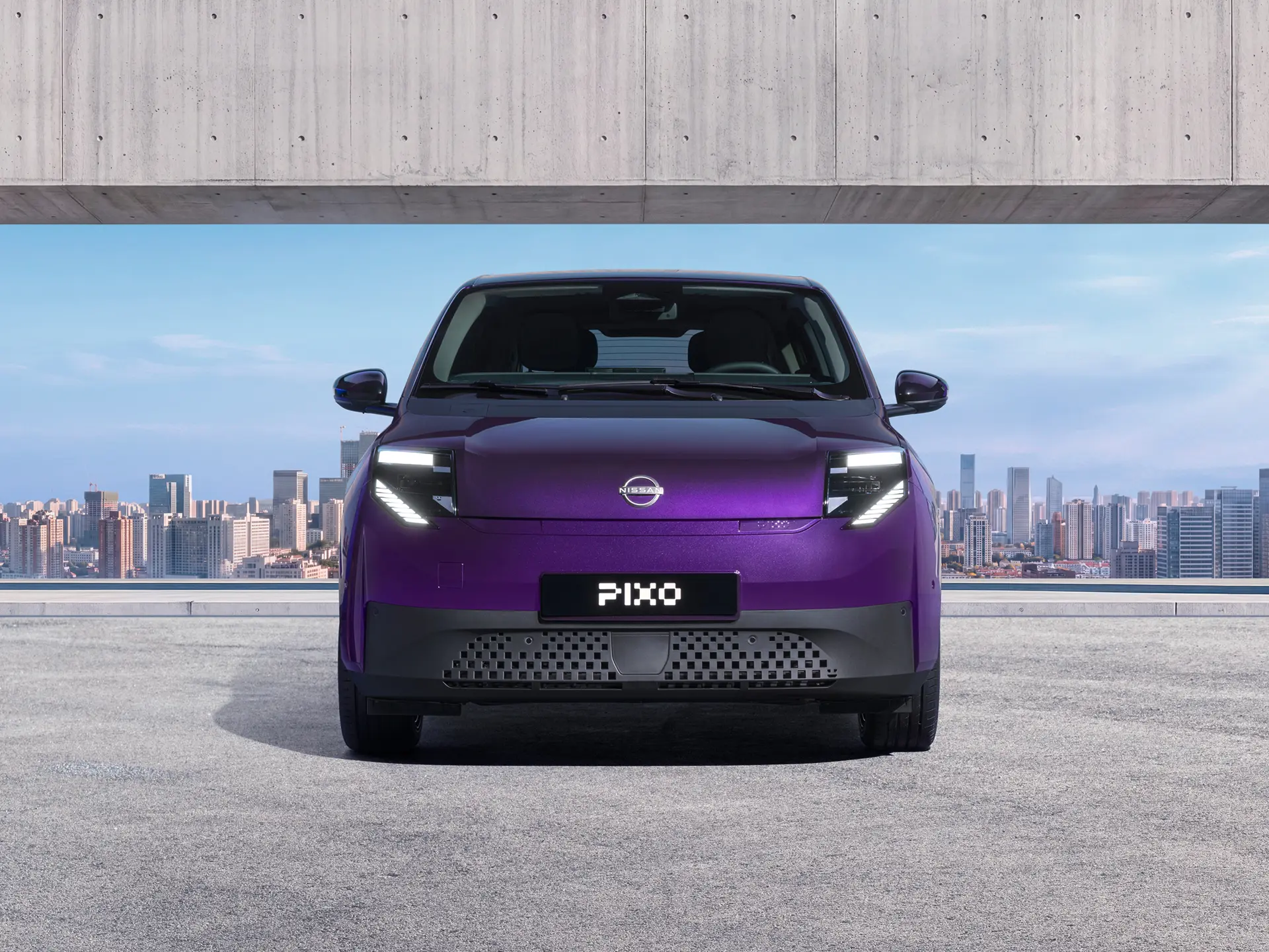 Nissan PIXO kleines Elektroauto, Frontansicht