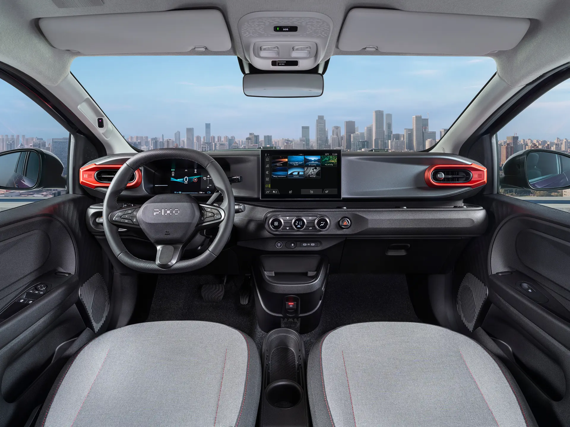 Nissan PIXO kleines Elektroauto, Innenansicht
