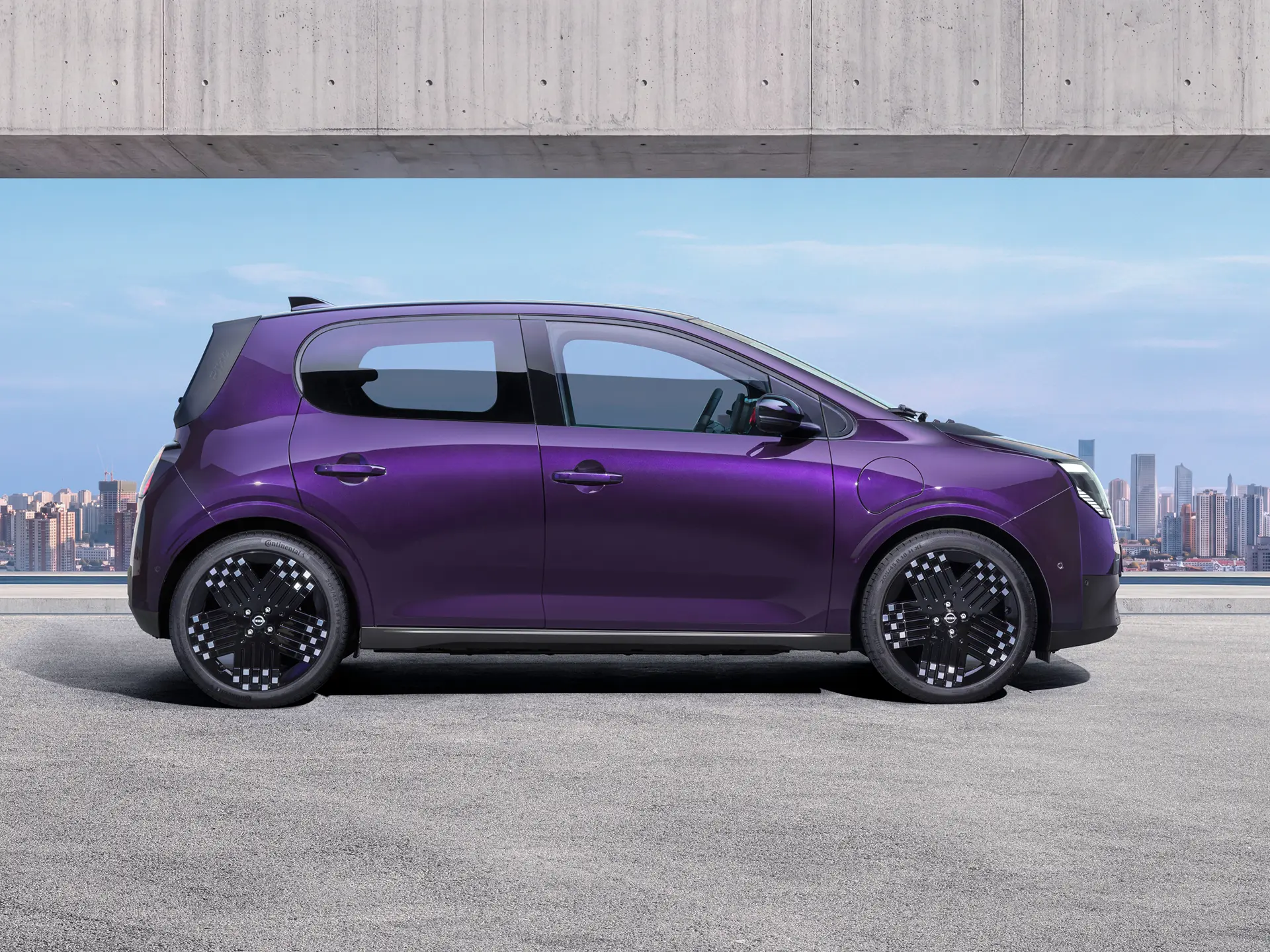 Nissan PIXO kleines Elektroauto, Seitenansicht