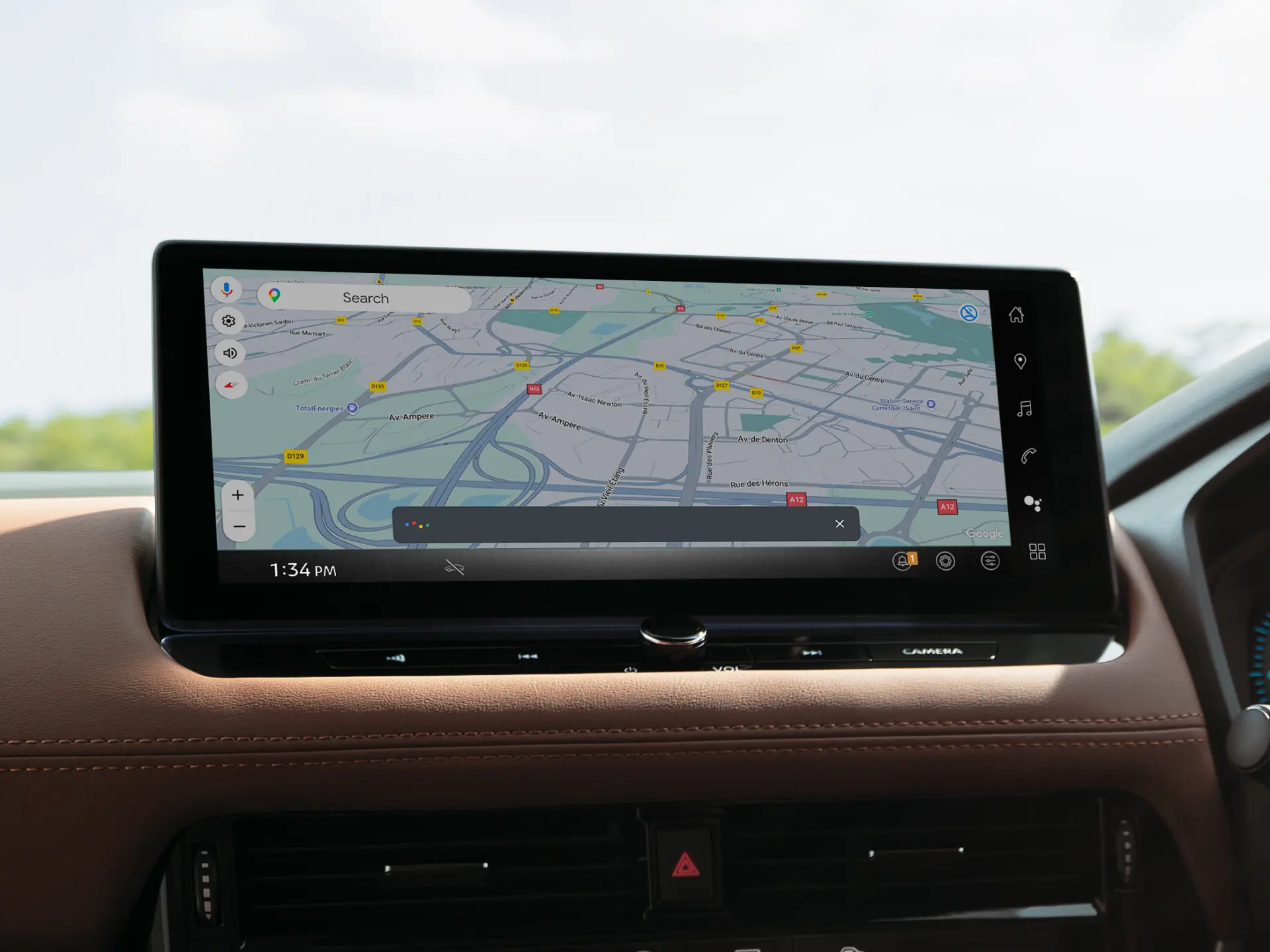 NissanConnect ekraani lähivaade