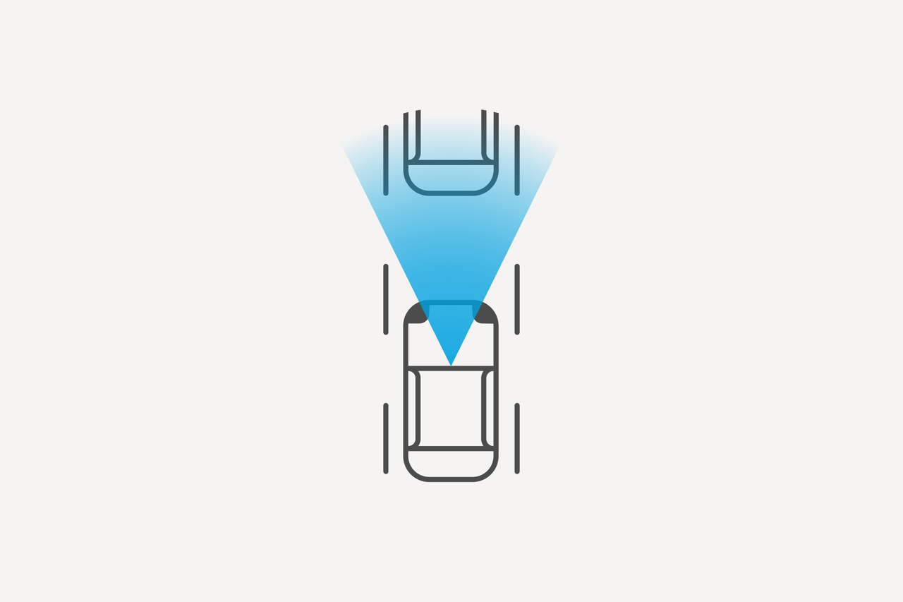 Illustration of Nissan Navara’s Intelligent Front Emergency Braking