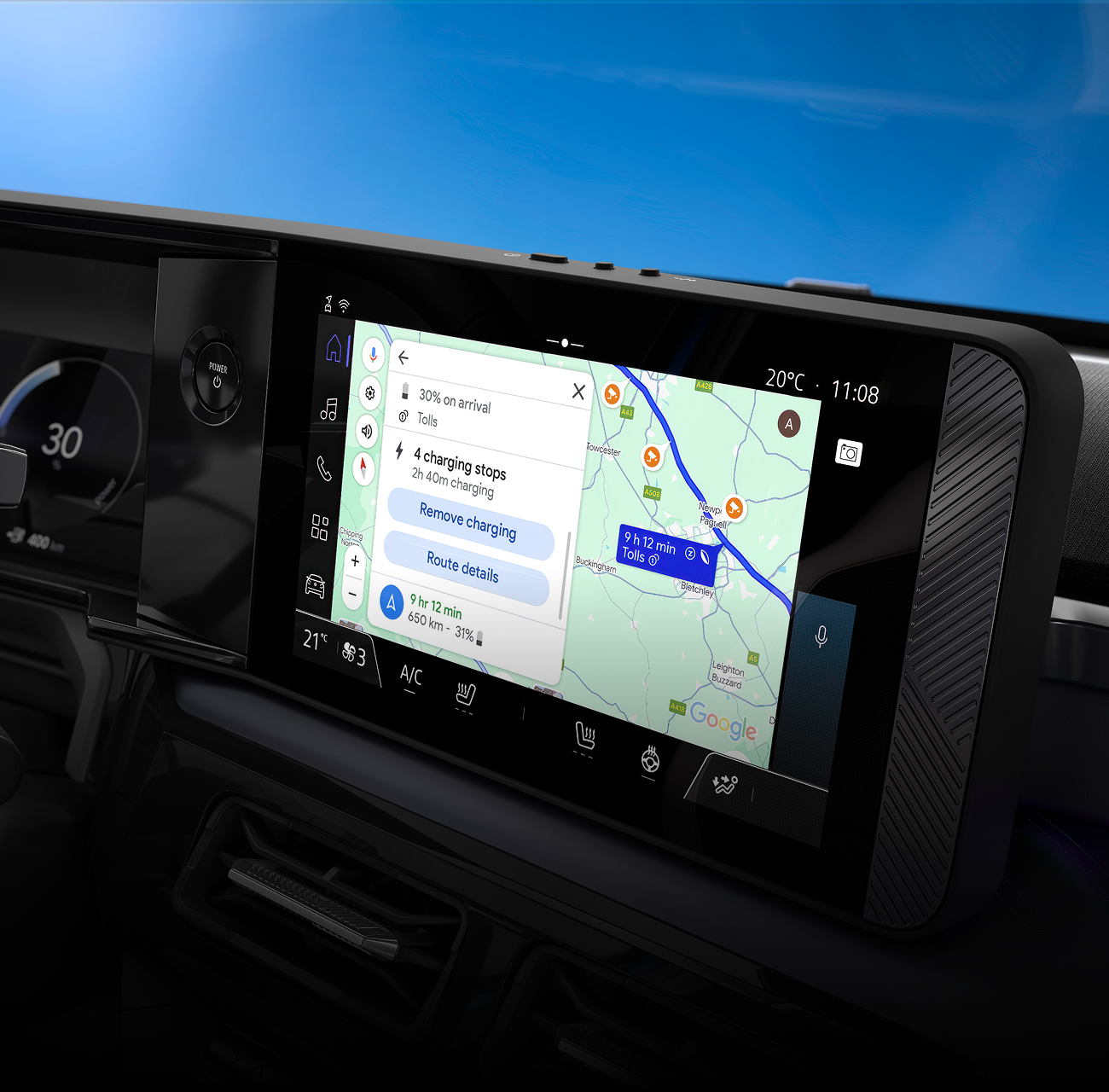 Visning af All-New Nissan MICRAs multimedie-skærm
