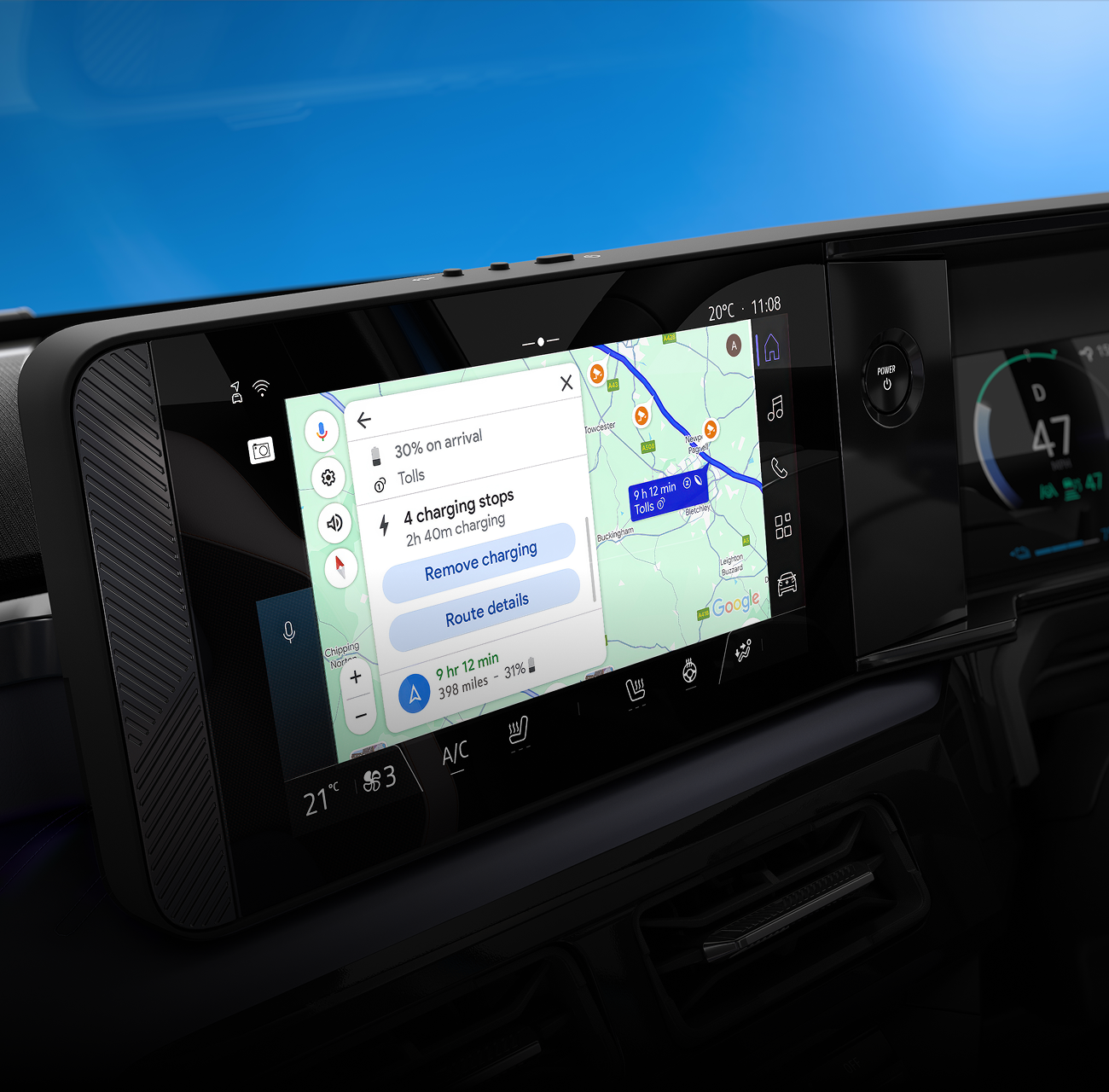 View of the All-New Nissan MICRA multimedia screen