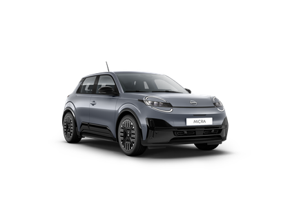 Vista en 3/4 del nuevo Nissan MICRA gris - Coche urbano eléctrico