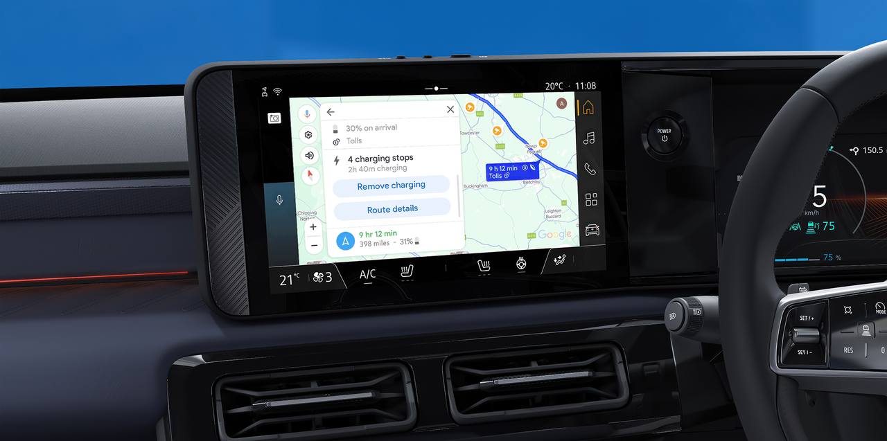 Inside view of the all-new Nissan Micra multimedia screen