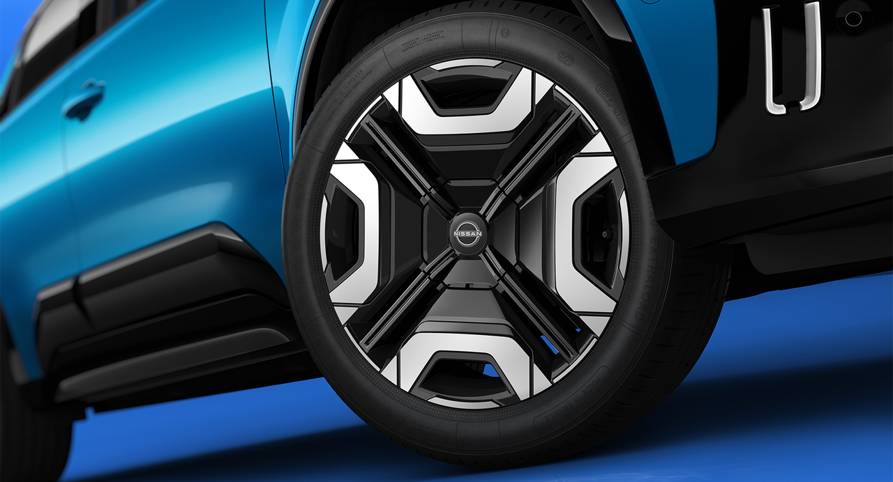 Primer plano de las ruedas del nuevo Nissan MICRA