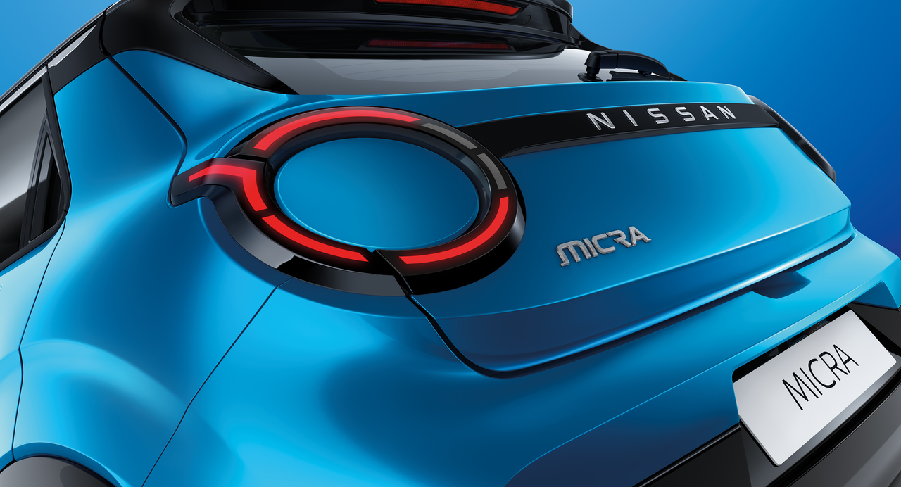 Gros plan sur l’arrière de la nouvelle Nissan MICRA