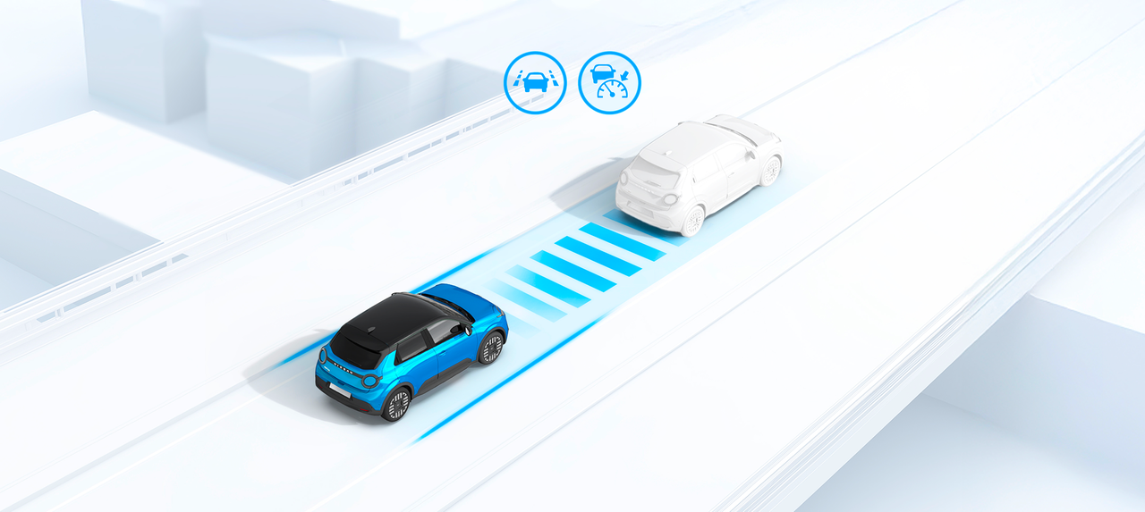 Illustrasjon av ProPILOT med Navi link-systemet i den All-New Nissan MICRA