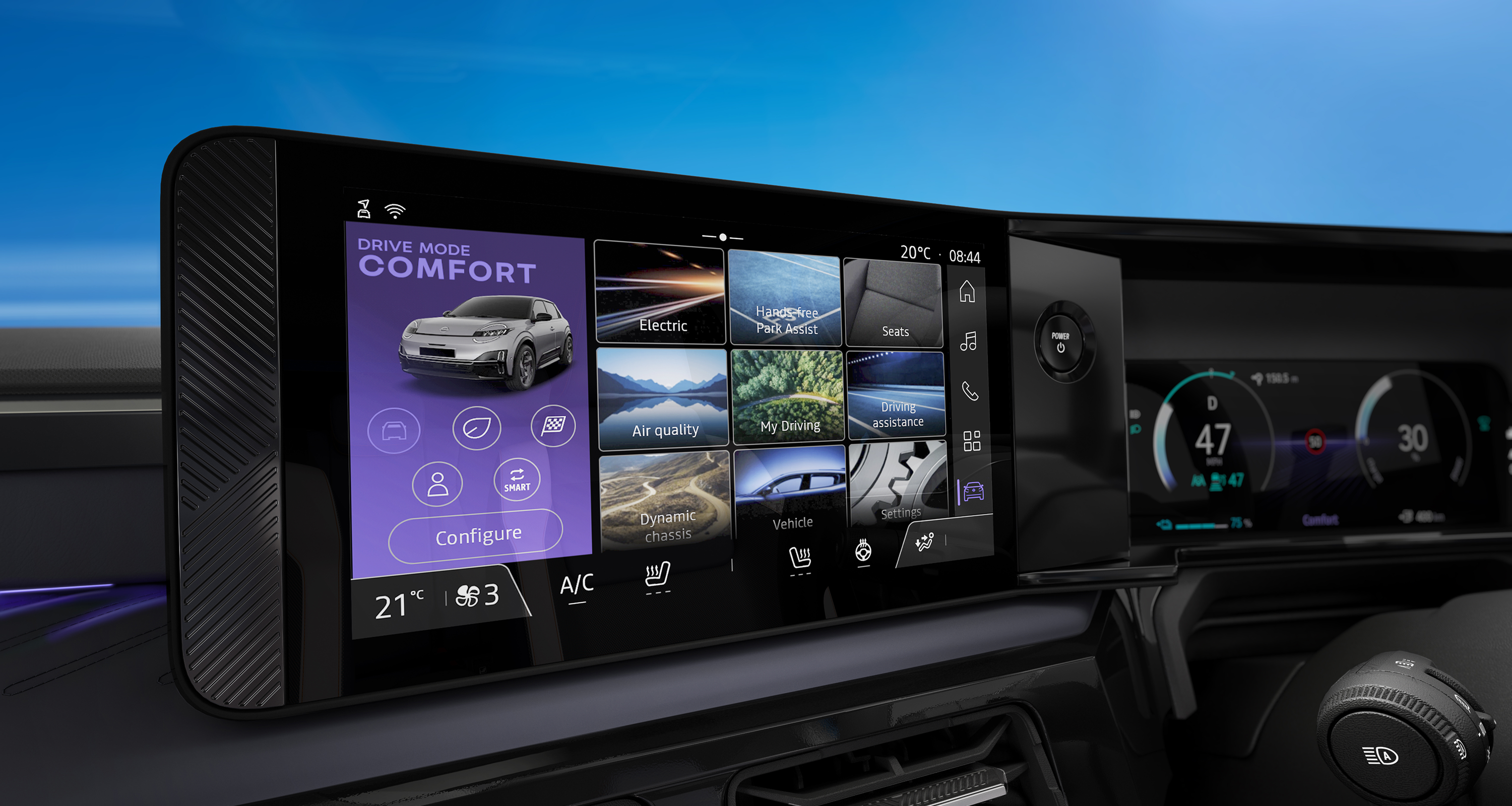 View of the All-New Nissan MICRA multimedia screen