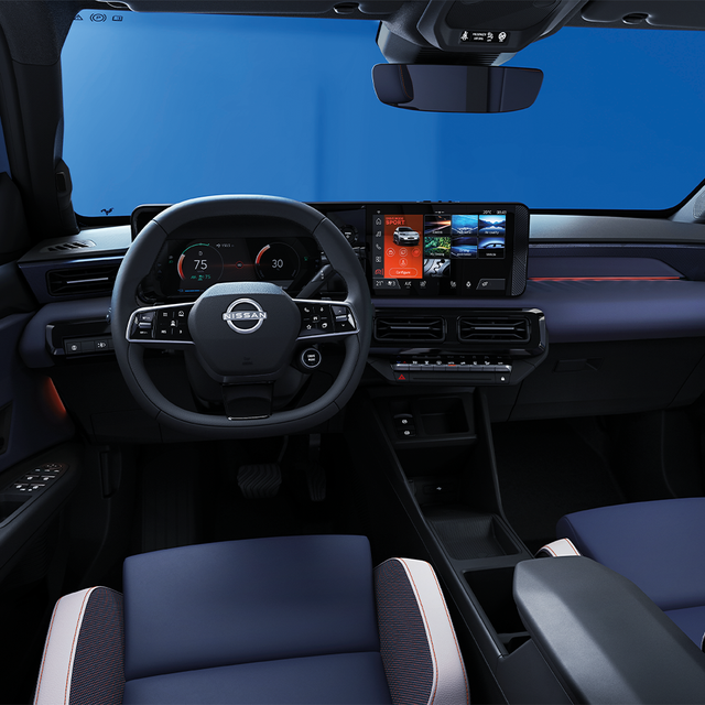 Binnenkant van de cockpit van de nieuwe Nissan MICRA - Sport